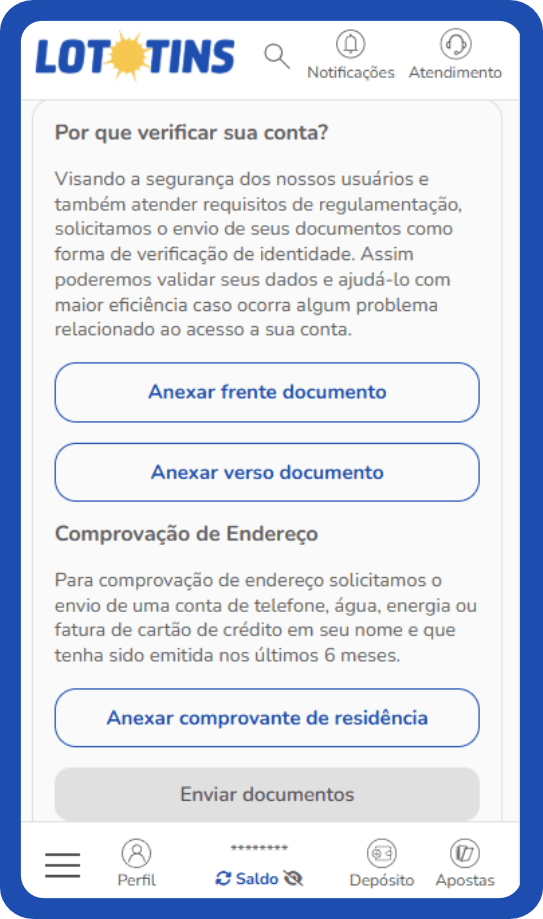 Verificação de Conta
